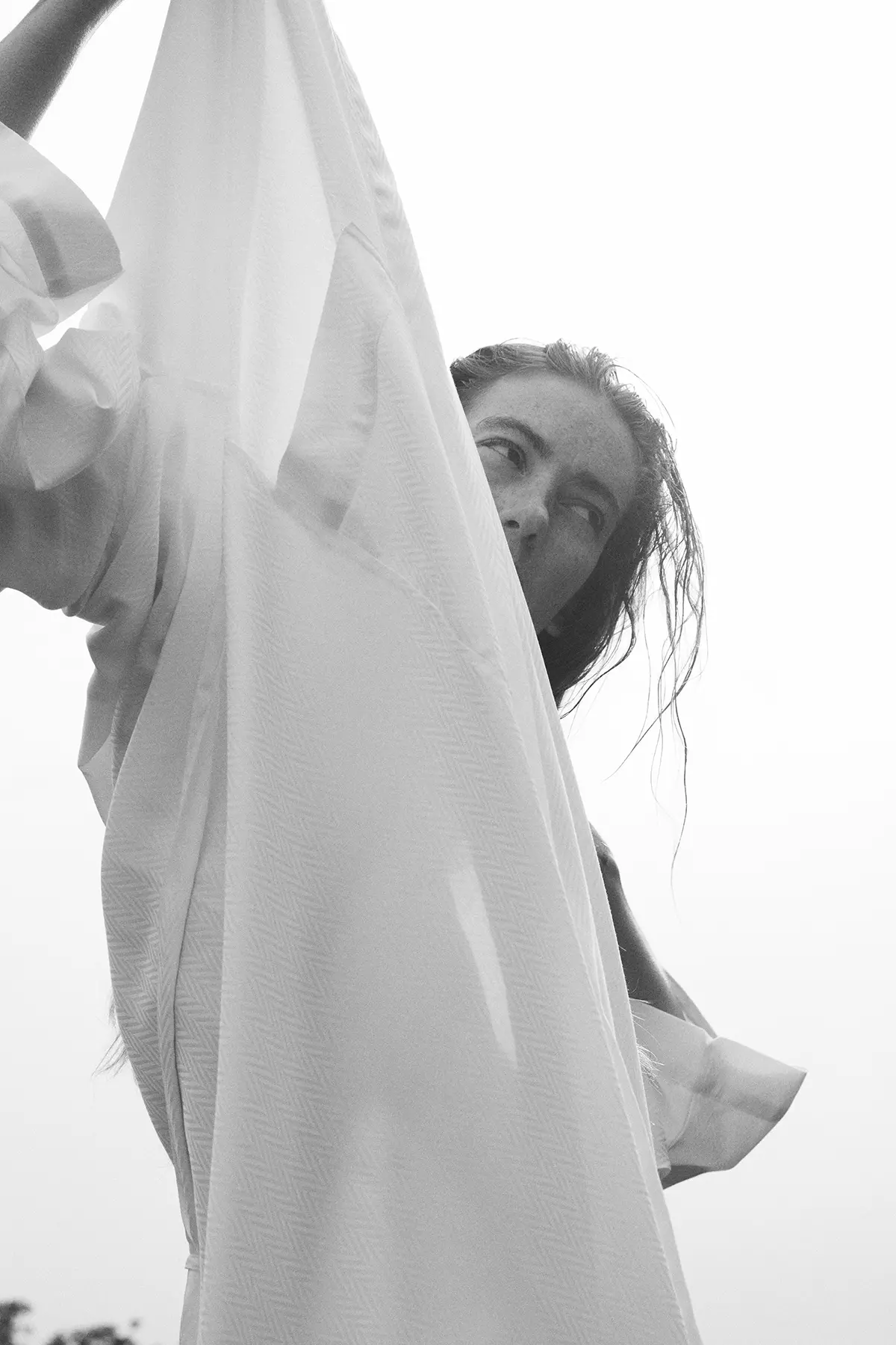 Woman in a white Beltrami robe